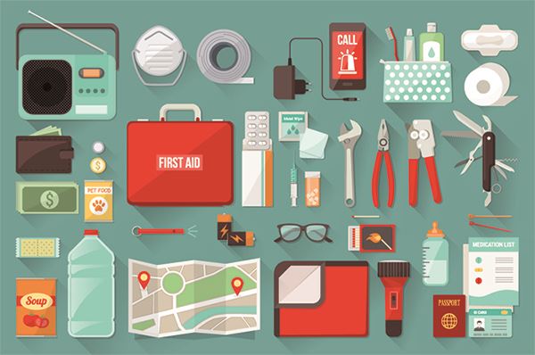 emergency preparedness kit with emergency supplies