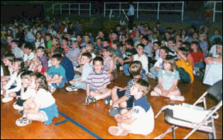 Class of Students on a Gym Floor